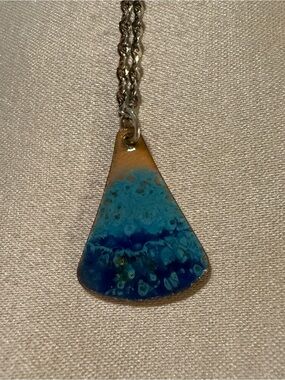 Torch-Fired Copper Enamel Pendant & Earring Set - Alaskan Metalsmith